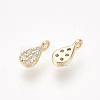 Brass Micro Pave Cubic Zirconia Charms X-KK-S350-298-2