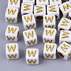 Plating Acrylic Beads SACR-S297-09W-1
