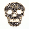 Skull Rhinestone Patches DIY-WH0199-35C-2
