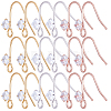 SUNNYCLUE 36Pcs 3 Colors Brass Micro Pave Clear Cubic Zirconia Earring Hooks KK-SC0003-50-1