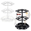   2 Sets 2 Colors 2-Tier 360 Rotating Plastic Jewelry Organizer Display Stands EDIS-PH0001-88-1