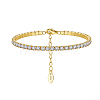 Real 14K Gold Plated 925 Sterling Silver Link Chain Bracelet BJEW-P311-01G-01-1