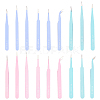 3Sets 3 Colors Stainless Steel Beading Tweezers Sets TOOL-DC0001-01-1
