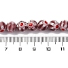 Handmade Millefiori Lampwork Beads Strands LAMP-G164-05O-4