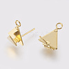 Brass Stud Earring Findings X-KK-Q735-368G-2