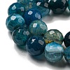 Faceted Natural Dragon Veins Agate Beads Strands X-G-F447-12mm-P05-4