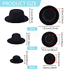 12Pcs 3 Styles EVA Cloth Mini Hat Fascinator Base AJEW-BC0007-02-2