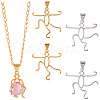 4Pcs 2 Colors Brass Pendants Cabochon Settings FIND-SC0017-24C-1
