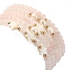 5Pcs 5 Style Natural & Synthetic Mixed Gemstone & Pearl & Shell Star Beaded Stretch Bracelets Set BJEW-JB09495-7