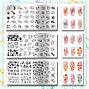 Stainless Steel DIY Nail Art Templates MRMJ-WH0092-032-3