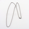 304 Stainless Steel Rolo Chains  Necklaces NJEW-R063-41P-2