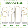 4Pcs 4 Styles Iron Flower Plant Supports FIND-CN0001-62B-2