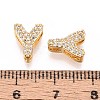 Brass Micro Pave Clear Cubic Zirconia Beads KK-T071-17G-Y-3