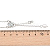 Brass Pave Clear AB Cubic Zirconia Bowknot Star Pendant Necklaces for Women KK-CBA6599-01P-3