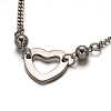 Heart 304 Stainless Steel Necklaces SJEW-F049-05-3