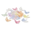 UV Plating Transparent Rainbow Iridescent Acrylic Beads LACR-R001-09A-2