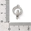Brass Micro Pave Clear Cubic Zirconia Fold Over Clasps KK-G505-12P-3