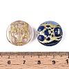 Flat Round with Bear Glass Beads GLAA-T025-64M-3