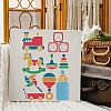 PET Hollow out Drawing Painting Stencils Sets for Kids Teen Boys Girls DIY-WH0172-443-4