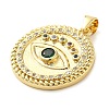 Real 18K Gold Plated Brass Clear Cubic Zirconia Pendants KK-A198-19G-2
