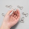Zinc Alloy Swivel D Rings Lobster Claw Clasps X-E341-8-4