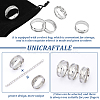 Unicraftale 18Pcs 3 Size 201 Stainless Steel Grooved Finger Ring Settings STAS-UN0042-68-5