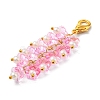 Trumpet Flower Glass Pendant Decorations HJEW-YW0001-02B-2