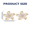 1 Pair Brass Micro Pave Clear Cubic Zirconia Stud Earrings EJEW-LP0004-89-2