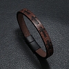 Cross Imitation Leather Flat Cord Bracelet LS-PW-WG11142-02-1