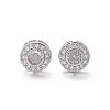Brass Micro Pave Clear Cubic Zirconia Stud Earrings X-EJEW-Q015-10P-3