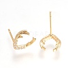 Brass Stud Earrings KK-O104-21G-NF-2