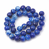 Dyed Natural Crackle Agate Beads Strands G-T100-02A-2