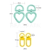 40Pcs 2 Style Spray Painted Eco-Friendly Alloy Swivel Snap Hooks Clasps FIND-LS0001-50-3