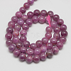 Natural Gemstone Ruby Round Beads Strands G-O017-6mm-06-3