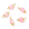 Natural Agate Connector Charms PALLOY-JF01587-01-1
