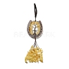 Natural Yellow Quartz Chip Tree of Life Pendants Decoration G-F733-06D-1