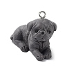Opaque Resin Dog Pendants RESI-P033-A02-1