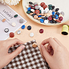 BENECREAT 72Pcs 12 Colors 1-Hole PU Leather Buttons DIY-BC0006-43-3