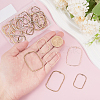 CHGCRAFT 48Pcs 12 Styles Alloy Open Back Bezel Pendants FIND-CA0008-83-3