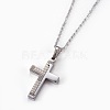 304 Stainless Steel Pendant Necklaces NJEW-O112-03-3