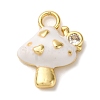 Brass Micro Pave Clear Cubic Zirconia Enamel Pendants KK-I276-26G-02-1