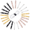 Gorgecraft 24Pcs 4 Colors Lightning Bolt Pattern Imitation Leather Cable Keepers AJEW-GF0008-46-1