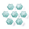 Transparent Spray Painted Glass Beads GLAA-Q089-002A-001-2