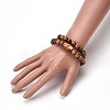 Couples Wood Beads Stretch Bracelets BJEW-JB04121-3