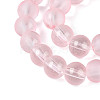 Frosted Transparent Glass Bead Strands X1-GLAA-P065-8mm-03-3
