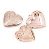 Rack Plating Brass Locket Pendants KK-M263-02B-RG-2