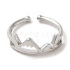Brass Open Cuff Rings for Woman RJEW-M161-02P-2