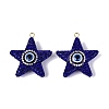 Handmade Polymer Clay & Rhinestone & Resin Big Pendants FIND-Q123-02D-1