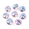 Pointed Back & Back Plated Glass Rhinestone Cabochons RGLA-J012-8mm-001VL-1