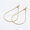 Brass Hoop Earrings Findings X-KK-F727-23G-NF-1